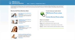 Desktop Screenshot of free-reverse-cell-phone-directory.com